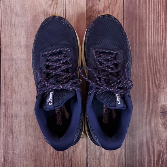 Brooks Ghost Max 2 Womens Size 8.5 B Navy Blue Running Shoes 1204201B444 - Picture 6 of 15